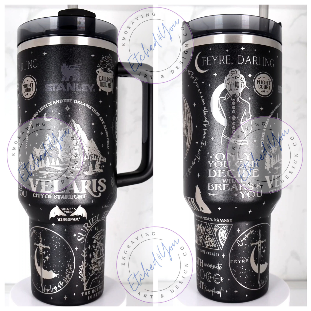 E4U 40oz ST with ACOTAR Design Black